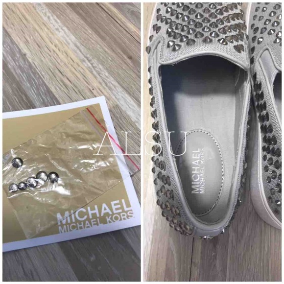 Michael Kors Trent Slip On Aluminum Grey W AUTHENT - Picture 8 of 8